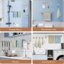 AIKER Toalleros De Baño Sin Taladro,Portarrollos Papel Higienico Acero Inoxidable SUS304 Accesorios Baño,Engrosado Y Audaz,No