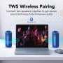 taopodo Altavoz Bluetooth 5.4, 30W Altavoz Portatil Potente con 3 Modos de Agudos/Medios/Graves, Luz LED de 5 Modos, 30H de