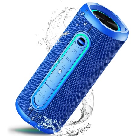 taopodo Altavoz Bluetooth 5.4, 30W Altavoz Portatil Potente con 3 Modos de Agudos/Medios/Graves, Luz LED de 5 Modos, 30H de