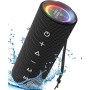 Tronsmart Mirtune C2 Altavoz Bluetooth 5.3, Altavoz Potente Portátil con Luz LED de Color, 24H de Reproducción,Impermeable IPX7,