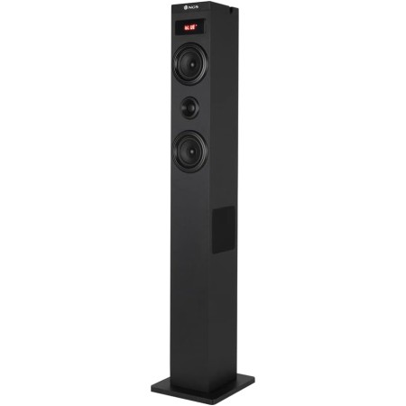 NGS Sky Charm - Altavoz de Torre, Bluetooth de 50W con Mando a Distancia, Entrada Óptica, USB, Radio FM y Entrada AUX, Color