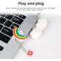 BorlterClamp Memoria USB de 64 GB, Unidad Flash Patrón de Nube Arcoiris Lindo USB Memory Stick, Regalo para Estudiantes y Niños