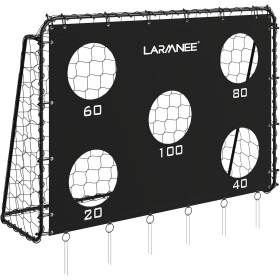 LARMNEE Portería de Fútbol con Pared, Portería de Fútbol para Niños y Adultos, Resistente a la Intemperie, para Entrenamiento y