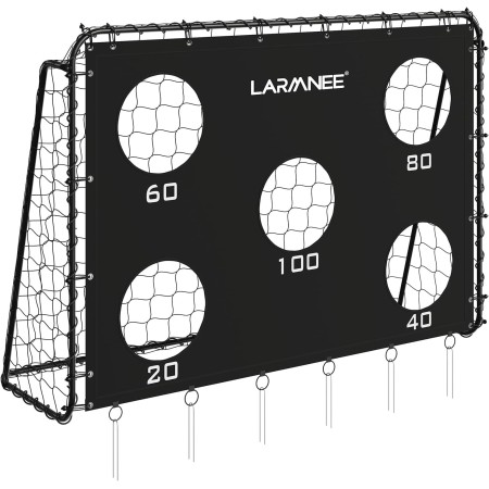 LARMNEE Portería de Fútbol con Pared, Portería de Fútbol para Niños y Adultos, Resistente a la Intemperie, para Entrenamiento y