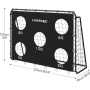 LARMNEE Portería de Fútbol con Pared, Portería de Fútbol para Niños y Adultos, Resistente a la Intemperie, para Entrenamiento y