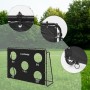 LARMNEE Portería de Fútbol con Pared, Portería de Fútbol para Niños y Adultos, Resistente a la Intemperie, para Entrenamiento y