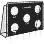 LARMNEE Portería de Fútbol con Pared, Portería de Fútbol para Niños y Adultos, Resistente a la Intemperie, para Entrenamiento y