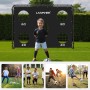 LARMNEE Portería de Fútbol con Pared, Portería de Fútbol para Niños y Adultos, Resistente a la Intemperie, para Entrenamiento y