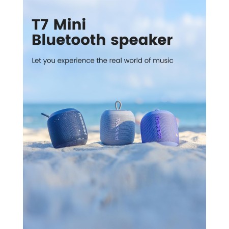 Tronsmart T7 Mini Altavoz Portátil Bluetooth 5.3 Potente, 15W Potencia, IPX7 Impermeable, 18H Duración, Conexión estéreo,