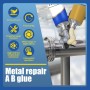 Allisway Pegamento Metal, 100 G (A+B) Soldadura en Frio para Metal, Pegamento Extrafuerte para Reparación, Relleno y Soldadura