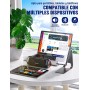 UOHHBOE Altavoz Bluetooth 5.3, 30W Altavoz Bluetooth Potente con Luz LED de Color, Bajos Potentes y Agudos Claros, Impermeable