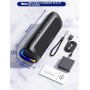 UOHHBOE Altavoz Bluetooth 5.3, 30W Altavoz Bluetooth Potente con Luz LED de Color, Bajos Potentes y Agudos Claros, Impermeable