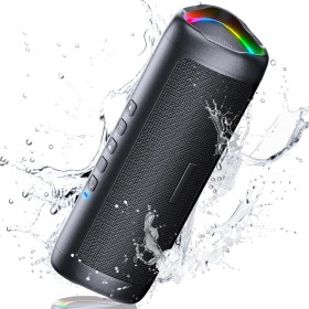 UOHHBOE Altavoz Bluetooth 5.3, 30W Altavoz Bluetooth Potente con Luz LED de Color, Bajos Potentes y Agudos Claros, Impermeable