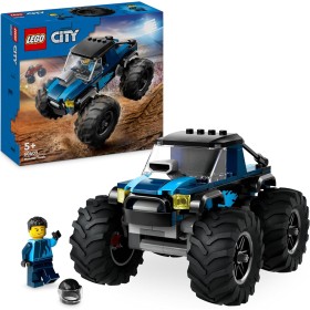 LEGO City Monster Truck Azul de Juguete, Camión Todoterreno y Minifigura de Conductor, Set de Juego Infantil Imaginativo,