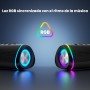 RIENOK S6 Altavoz Bluetooth Portátil Bluetooth 5.3 Potente Luces RGB Inalámbrica Emparejamiento Estéreo Apoya 128G Tarjeta TF