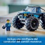 LEGO City Monster Truck Azul de Juguete, Camión Todoterreno y Minifigura de Conductor, Set de Juego Infantil Imaginativo,