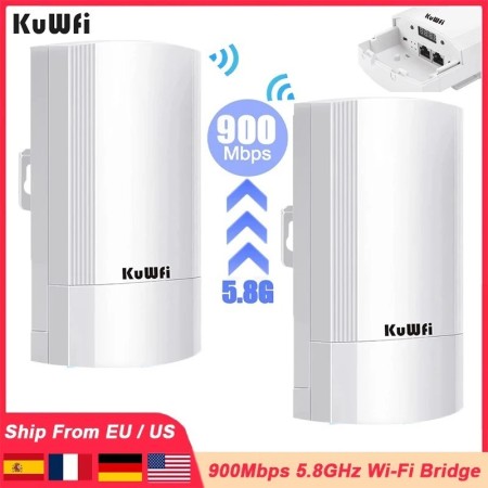 KuWFi 5,8G 900Mbps CPE puente exterior impermeable inalámbrico WiFi pu
