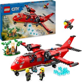 LEGO City Avión de Rescate de Bomberos de Juguete, Regalo de Cumpleaños para Niños y Niñas de 6 Años o Más, Juego de