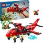 LEGO City Avión de Rescate de Bomberos de Juguete, Regalo de Cumpleaños para Niños y Niñas de 6 Años o Más, Juego de