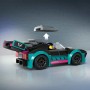 LEGO City Coche de Carreras y Camión de Transporte de Juguete, Juego de Construcción con Vehículo de Competición, Minifiguras de