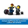 LEGO City Coche de Carreras y Camión de Transporte de Juguete, Juego de Construcción con Vehículo de Competición, Minifiguras de