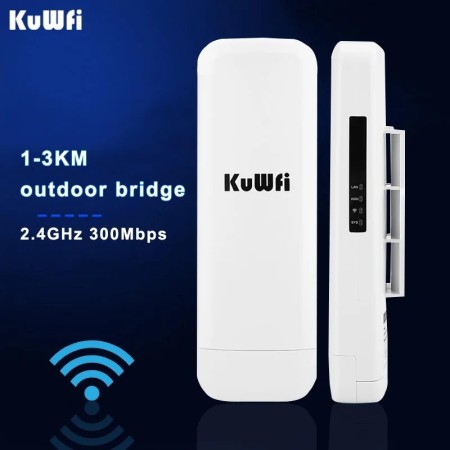 KuWFi-repetidor Wifi inalámbrico de 300Mbps, enrutador WI FI para exte
