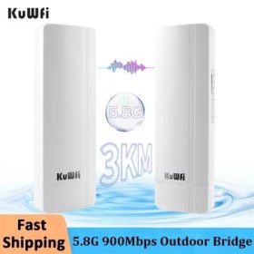 KuWFi 900Mbps exterior CPE puente inalámbrico 5GHz Wifi puente extenso