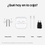 Samsung Galaxy Buds3 + Cargador - Auriculares Inalámbricos, Cancelación de Ruido, Bluetooth, Audio 360, Blanco (Versión