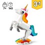 LEGO Creator 3 en 1 Unicornio Mágico, Juguete de Construcción Caballito de Mar o Pavo Real, Regalos de Cumpleaños para Niños y