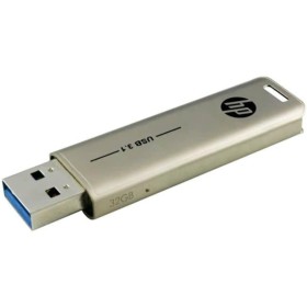HP x796w 32GB USB 3.2 Flash Drive - Push and Pull Design, Metallic Finish