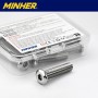 MINHER M4 x 8mm 20Pcs Cabeza plana Tornillos de cabeza hueca hexagonal Pernos,Pernos para muebles, Acero inoxidable A2 V2A,Rosca