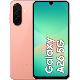 Samsung Galaxy A26 5G, teléfono inteligente Android, 128 GB de almacenamiento, 6 GB de RAM, rosa melocotón, cámara de 50 MP,