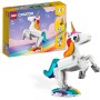 LEGO Creator 3 en 1 Unicornio Mágico, Juguete de Construcción Caballito de Mar o Pavo Real, Regalos de Cumpleaños para Niños y