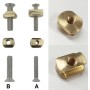 ZYNCUE Juego de 4 piezas de metal para tabla de surf Hydrofoil de montaje, tornillos y tuercas para M6 M8, accesorios de surf de