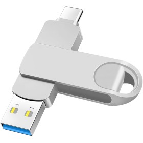 LZKNZT USB C Memory Stick 512GB Pendrive Dual 2 in 1 USB C OTG Metal Pen Drive External Memory Stick Waterproof USB Flash Drive