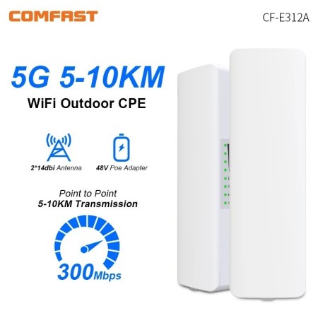 Comfast 5-10KM punto de acceso al aire libre 300Mbps enrutador de larg