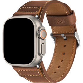 Wristitani Correa de Piel Auténtica Vintage Compatible con Correa Apple Watch Cuero 44mm 45mm 42mm 49mm 41mm 40mm 38mm, Correa