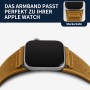Wristitani Correa de Piel Auténtica Vintage Compatible con Correa Apple Watch Cuero 44mm 45mm 42mm 49mm 41mm 40mm 38mm, Correa