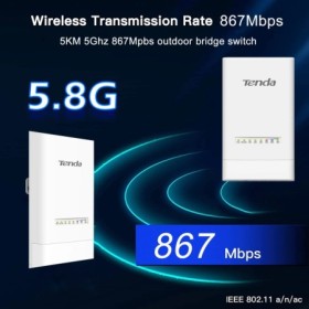 Tenda OS3 5GHz Exterior CPE de largo alcance 19dBi, 5km+ | Puente inal