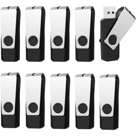 RAOYI Pendrive Pack Wholesale, 8GB 2.0 USB Flash Drive, Memory Stick Flash Drive for Computers PC Windows Mac OS (10 Pack,
