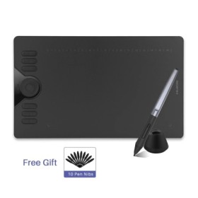 HUION HS610 tableta de dibujo tableta gráfica con lápiz óptico sin bat