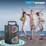 Altavoz Bluetooth, 60W(Peak) Altavoces Wireless Portable para Fiestas en casa con Doble Subwoofer, LED Luces, 80dB Boombox de