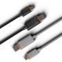 Scuf Cable USB-C Trenzado Conexión y Carga USB tipo C de 2 Metros para Mandos de Xbox, Mandos de PS5 y Smartphones - Negro