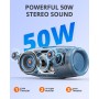 Tronsmart Mirtune S100 Altavoz Bluetooth 50W, Altavoz Portátil Potente, Resistente al Agua IPX7, Retractable Handle, 20H de