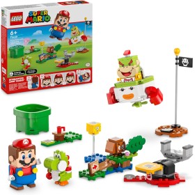 LEGO Super Mario Aventuras Interactivas Mario con Figuras de Personajes, Minihelikoopa de Bowsy, Yoshi de Juguete, Regalo Gamer
