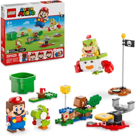 LEGO Super Mario Aventuras Interactivas Mario con Figuras de Personajes, Minihelikoopa de Bowsy, Yoshi de Juguete, Regalo Gamer