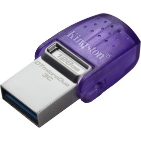 Kingston DataTraveler microDuo 3C USB128GB USBGen 3 Type-C and Type-A Flash Drive - DTDUO3CG3/128GB, Purple