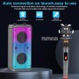 Altavoz Bluetooth, 80W Pico Inalámbrico TWS Altavoces Portátiles Fiestas Al Aire Libre con Subwoofer, Luces LED de Colores,