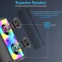 Altavoz Bluetooth, 80W Pico Inalámbrico TWS Altavoces Portátiles Fiestas Al Aire Libre con Subwoofer, Luces LED de Colores,