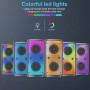 Altavoz Bluetooth, 80W Pico Inalámbrico TWS Altavoces Portátiles Fiestas Al Aire Libre con Subwoofer, Luces LED de Colores,